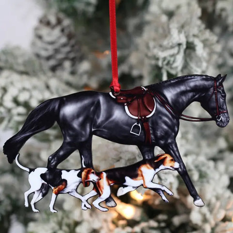 🎄 NEW! Black Fox Hunter Ornament