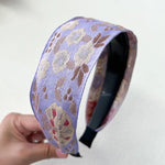 🌸Bohemian Flower Bow Headband – Lavender Whisper-Wide