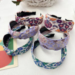 🌺 Bohemian Flower Bow Headband – Sunset Bloom-Small