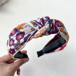 🌺 Bohemian Flower Bow Headband – Sunset Bloom-Small