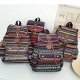 🎒 Boho Vintage Canvas Backpack – SBC Edition-Yellow
