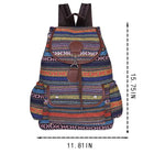 🎒 Boho Vintage Canvas Backpack – SBC Edition-Yellow