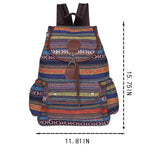 🎒 Boho Vintage Canvas Backpack – SBC Edition-Yellow