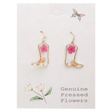 🤠🌸 Botanical Boots Dried Flower Earrings