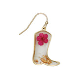 🤠🌸 Botanical Boots Dried Flower Earrings