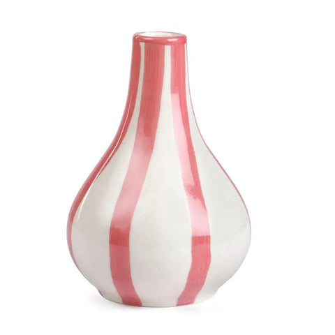 🌸Ceramic Stripe Bud Vase – Pink