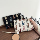 Chenille Cat Wristlet Pouch — Black 🐈