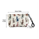 Chenille Cat Wristlet Pouch — Black 🐈