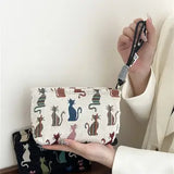 Chenille Cat Wristlet Pouch — Ivory 🐈