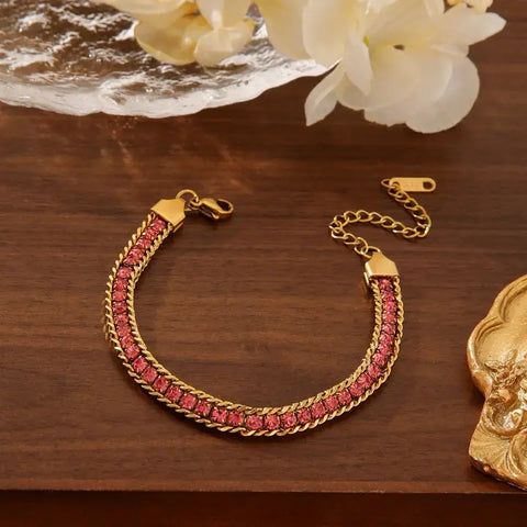 ✨ Diamond Snake Bracelet-Red
