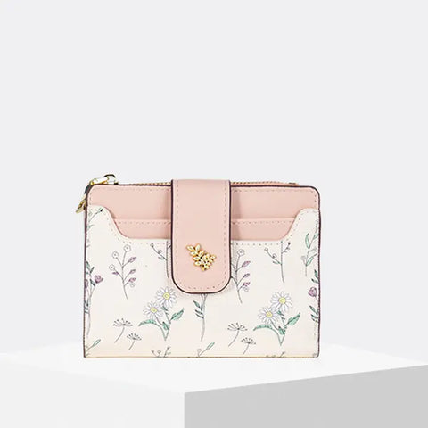 🌼 Wildflower Card Wallet – Sweet Briar Edition-Soft Pink