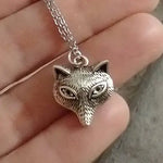 🦊 Silver Fox Face Necklace – Wildly Stylish