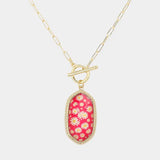 🌸 Sweet Briar Daisy Pendant Necklace – Fuchsia