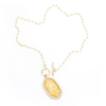 🌸 Sweet Briar Daisy Pendant Necklace – Yellow