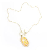 🌸 Sweet Briar Daisy Pendant Necklace – Yellow