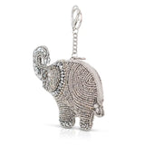 “Diamond Caravan” Silver Elephant Beaded Coin Purse 🐘