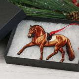 ❤️ Chestnut Dressage Horse Ornament – Half Pass Pose