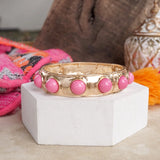 “Holla Bold” Eternity Bangle – Pink Pearl 💗✨A Sweet Briar Statement Piece