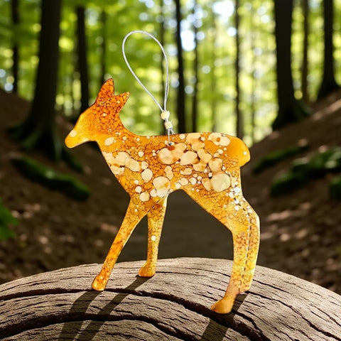 🌿 Vixen Reimagined: Recycled Fawn Ornament 🦌
