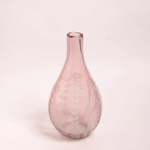 🌸 Flower Fiesta Glass Vase – Pink