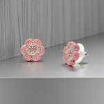 🌸 Wild Rose Flower Stud Earrings – Sweet Briar Inspired 🌸