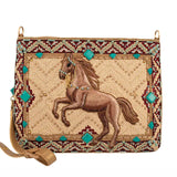 Mary Frances “Free Rein” Wild Horse Beaded Crossbody Handbag 🐎