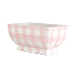 🌸 Pink Gingham Planter – Sweeten Up Your Space