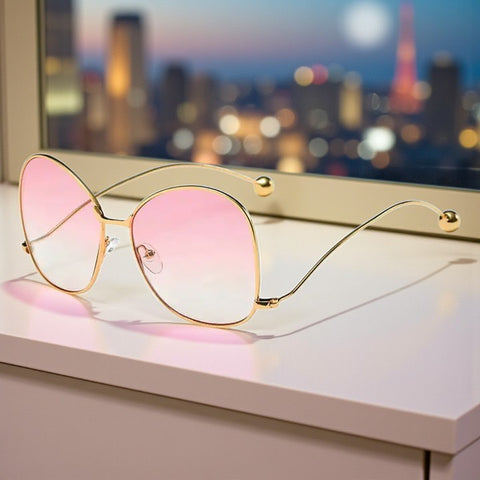 🩷 Sweet Briar Pink Glow Butterfly Sunglasses