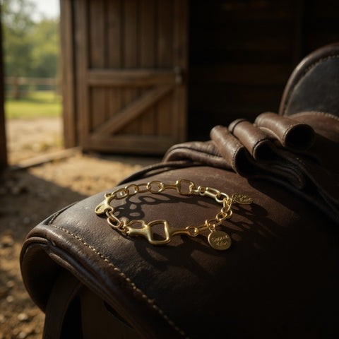 🌿 Gold Horse Bit Bracelet