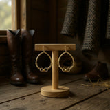 ✨ Gold Oval Horse Bit Earrings