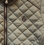 🫶 Suede Piping Detail Quilted Jacket-Olive