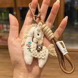 Handmade Linen Pony Bag Charm — White 🐴