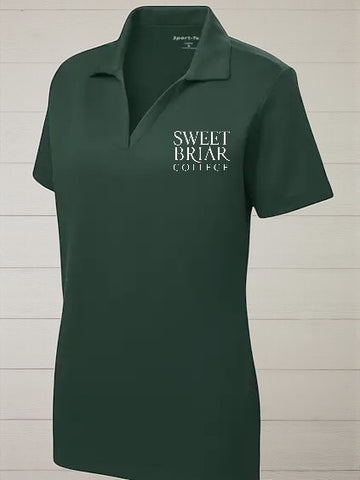 🌿 Sweet Briar Women’s Polo – Hunter Green
