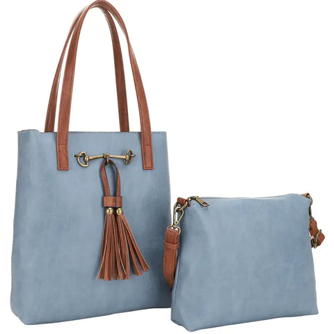 👜 Jane Two-in-One Tote – Denim Blue 👜