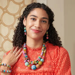 🟢 Kantha Fluid Square Trio Earrings – Minimalist Form, Maximal Impact