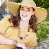 🌼 Kantha Graduated Bead Statement Necklace