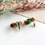 🌸 Kantha Hoop Posts – Artfully Bold, Sweet Briar Bright