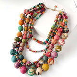 🌺 Kantha Isla Necklace – Bold, Bright & Unapologetically You