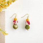 🔷 Kantha Shapes Drop Earrings – A Stack of Style