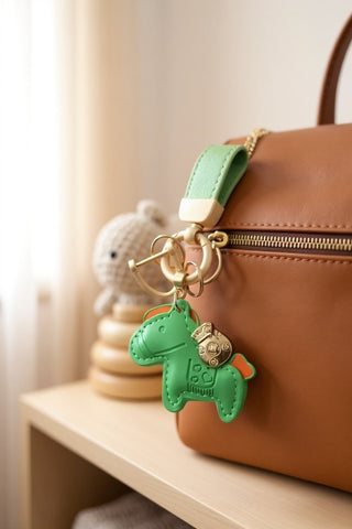 🐎 Bag Charm/Key Bob Horse – Green ✨