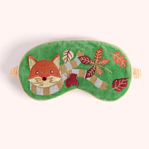 🦊 Luxury Lavender Eye Mask – Cozy Fox