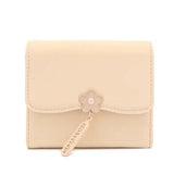 Minimalist Floral Trifold Wallet — Apricot 🌼