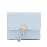 Minimalist Floral Trifold Wallet — Powder Blue 🌼