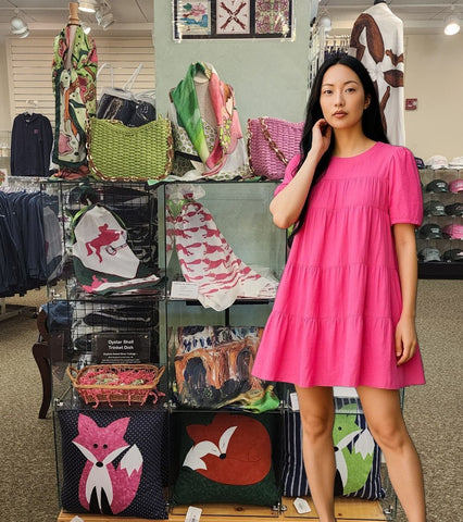 💗 Hot Pink Puff-Sleeve Textured Ruffle Mini Dress – Boldly Sweet, Effortlessly You-Limited Edition