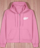 🌸 Organic Cotton Women’s Zip-Up Hoodie | Bubble Pink 🌸