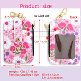 🌿 Green Floral Keychain Wallet