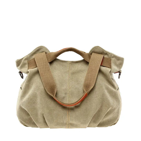 🌸 Khaki Canvas Tote Bag