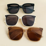🤎 Retro Sunscreen Big Frame Thin Sunglasses – Brown