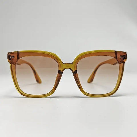 🤎 Retro Sunscreen Big Frame Thin Sunglasses – Brown