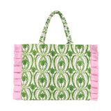 Lilly Pulitzer Ruffle Tote — Textured Palm Stripe 🌴